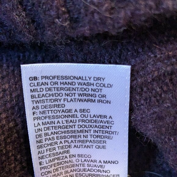 North Face Womens Burgundy Purple Wool Blend Sweater Large - Picture 9 of 12
